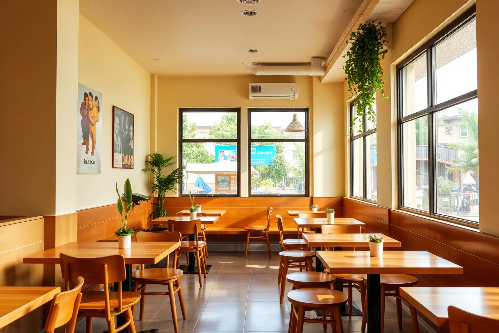 Intérieur chaleureux du restaurant Le Cajun à Dakar